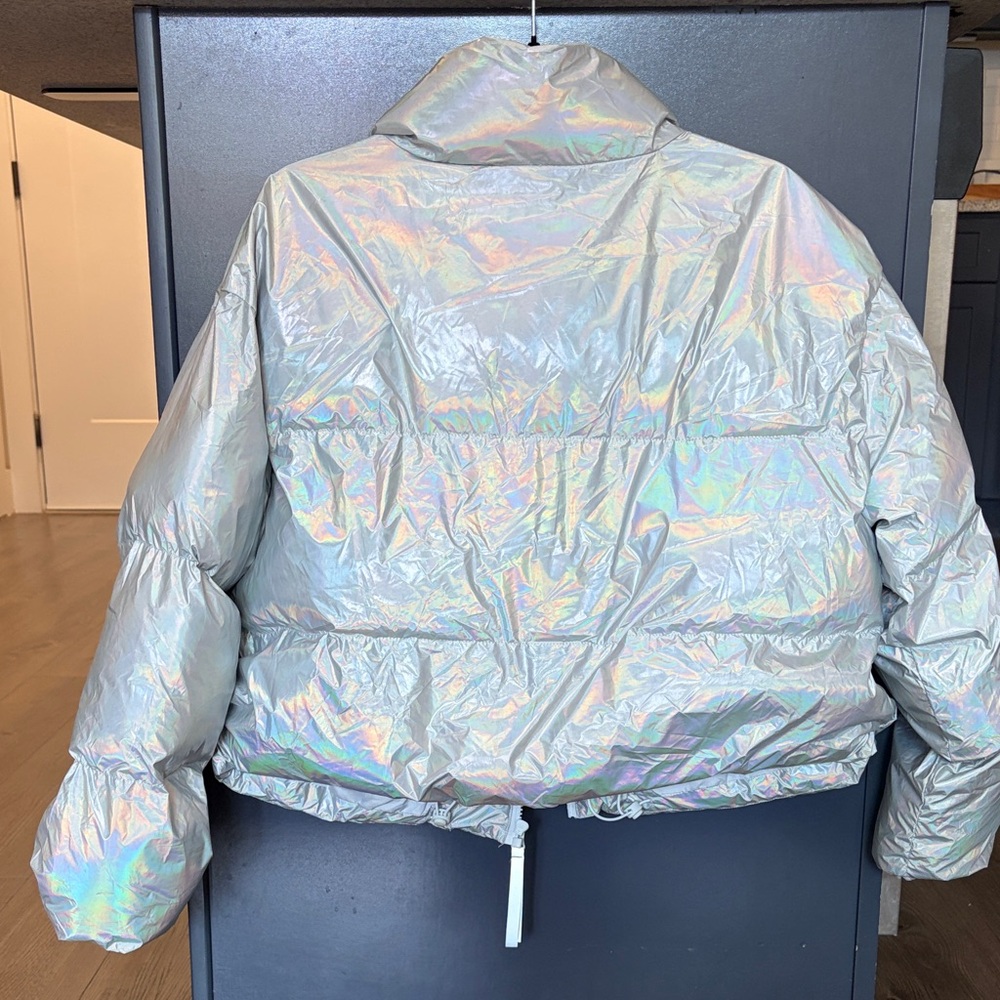 Fabletics Iridescent Puffer Jacket - Silver - image 7